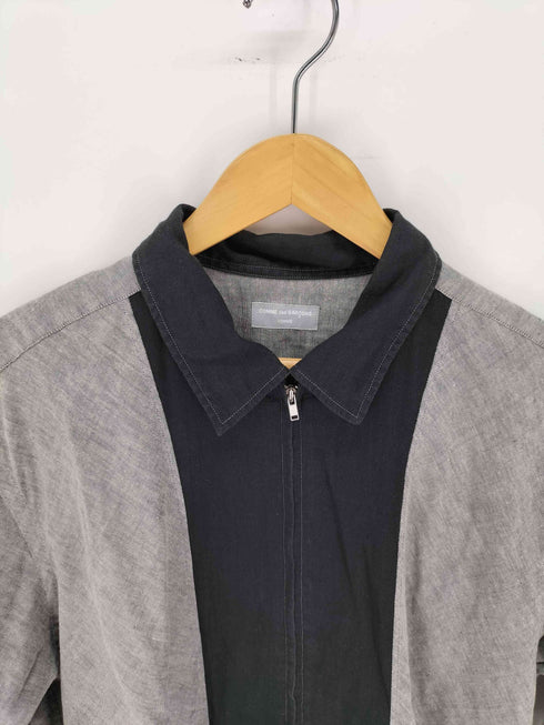 コムデギャルソンオム COMME des GARCONS HOMME 田中オム コットンリネン ツートン ジップ ブルゾン スイングトップ メンズ ONE SIZE