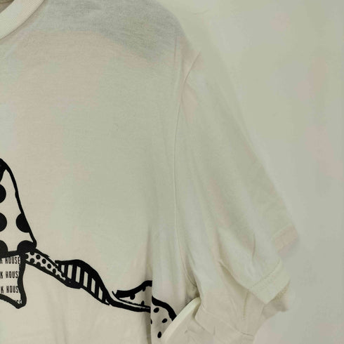 ピンクハウス PINK HOUSE リボンプリント クルーネックTシャツ レディース