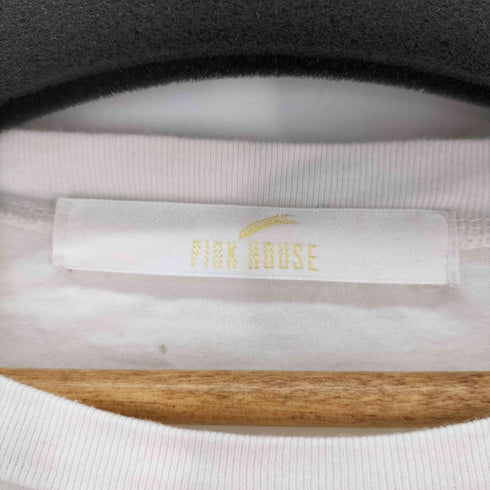 ピンクハウス PINK HOUSE リボンプリント クルーネックTシャツ レディース