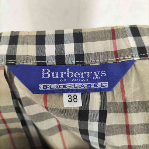 バーバリーブルーレーベル BURBERRY BLUE LABEL ノバチェック プリーツスカート レディース 38