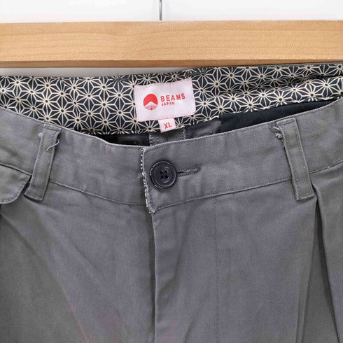 ビームスジャパン BEAMS JAPAN 20AW コットン 2タック ワイド テーパード チノ パンツ トラウザー 裾ダブル メンズ JPN:XL