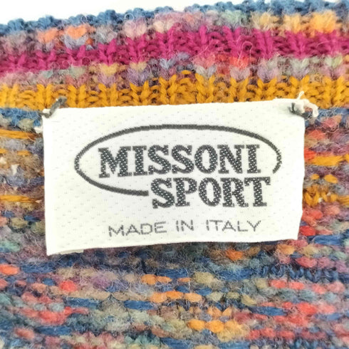 ミッソーニスポーツ MISSONI SPORTS イタリア製 マルチカラー 3D ニット メンズ
