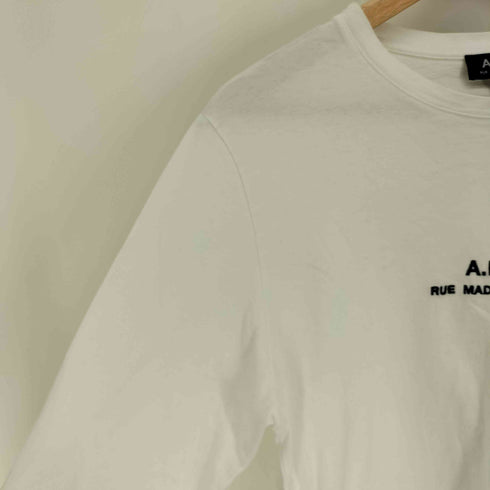 アーペーセー A.P.C. ロゴ刺繍 L/S クルーネックTシャツ メンズ import:S