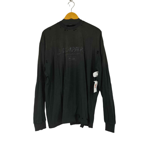 MASONPRINCE デストロイダメージ加工 フロントプリント L/S Tシャツ メンズ JPN:2