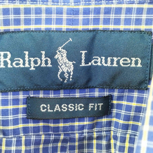 ラルフローレン RALPH LAUREN CLASSIC FIT ポニー刺繍 半袖 ボタンダウンシャツ メンズ S