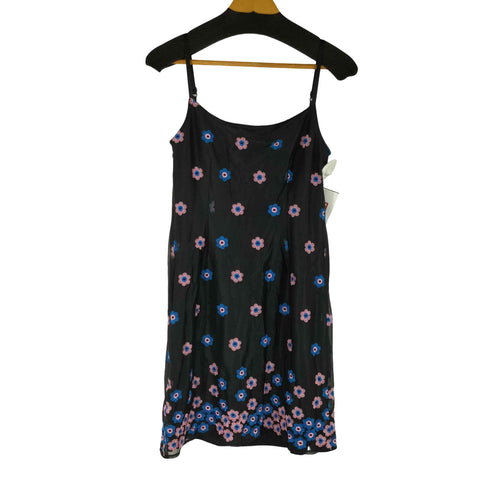 フラワー刺繍 キャミワンピース レディース