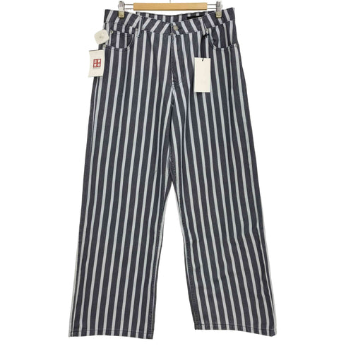 ザラ ZARA ストライプミッドライズルーズフィットデニムパンツ メンズ 44