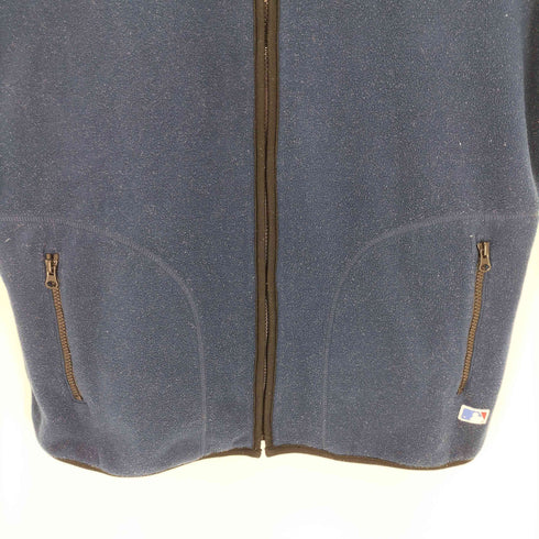 エムエルビー MLB ベースボール チーム ロゴ 刺繍 ノースリーブ フリース ジャケット メンズ import:M