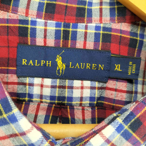 ラルフローレン RALPH LAUREN ポニー刺繍 チェック柄 L/S ボタンダウンシャツ メンズ XL