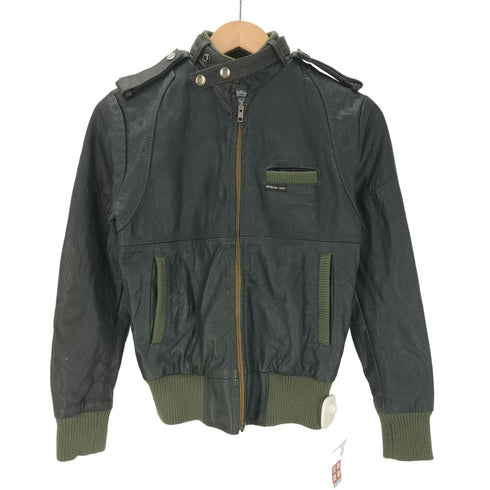 MEMBERS ONLY 90S シングル ライダース レザー ジャケット メンズ 34