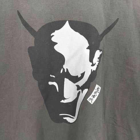 00S USA製 anvilボディ 般若 プリント クルーネック S/S ゲーム Tシャツ メンズ import:L