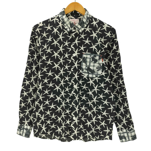 KAWATANI SHIRT 河谷シャツ 総柄 うさぎ ラビット L/S シャツ メンズ JPN:M
