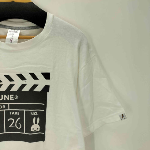 キューン CUNE 2020 うさぎ ロゴ 両面 プリント Tシャツ メンズ JPN:L