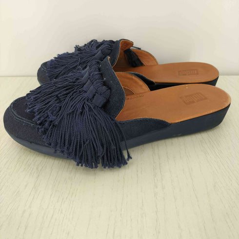 フィットフロップ fitflop キャンバス タッセル ミュールサンダル レディース EUR:37