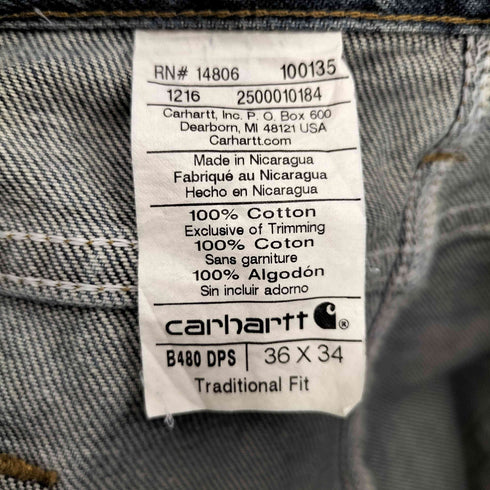 カーハート Carhartt Traditional FIT デニムパンツ メンズ 36