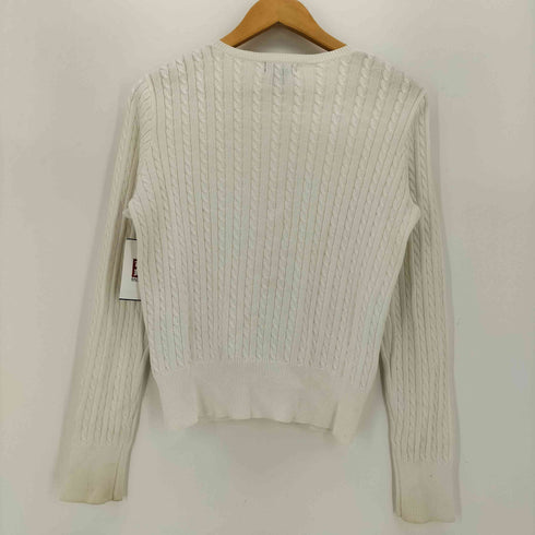 ラルフローレン RALPH LAUREN ポニー刺繍 編み込み コットン カーディガン レディース import:XL