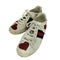 グッチ GUCCI エンブロイダリー スニーカー ハート レザー レディース 36 1/2