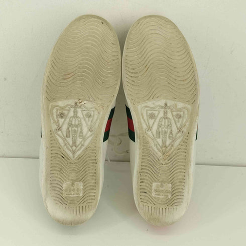 グッチ GUCCI エンブロイダリー スニーカー ハート レザー レディース 36 1/2