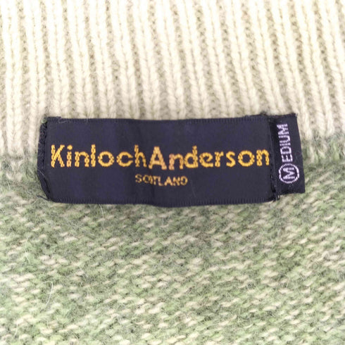 キンロックバイキンロックアンダーソン KINLOCH ANDERSON 日本製 ウール ハーフジップ ニット メンズ JPN:M