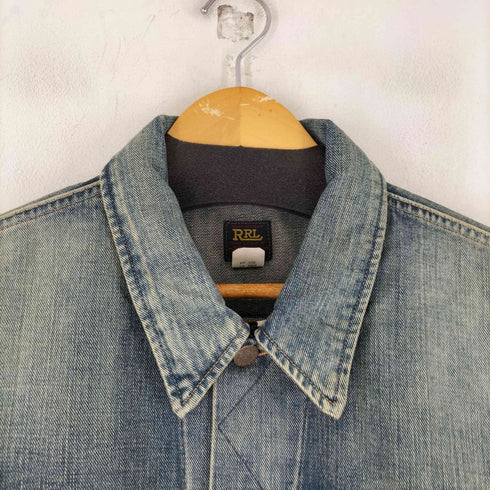 ダブルアールエルラルフローレン RRL RALPH LAUREN Lot 271 ダメージ加工 デニム トラッカージャケット メンズ import:L