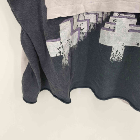 ミキオサカベ MIKIOSAKABE 十字架 ペガサス ドッキングプリントクルーネックTシャツ レディース