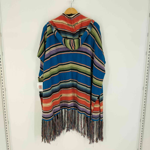デニムアンドサプライラルフローレン DENIM&SUPPLY RALPH RAUREN ネイティブ ボーダー フーデッド コットン ケープ ポンチョ レディース JPN:XS