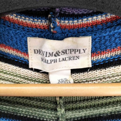 デニムアンドサプライラルフローレン DENIM&SUPPLY RALPH RAUREN ネイティブ ボーダー フーデッド コットン ケープ ポンチョ レディース JPN:XS