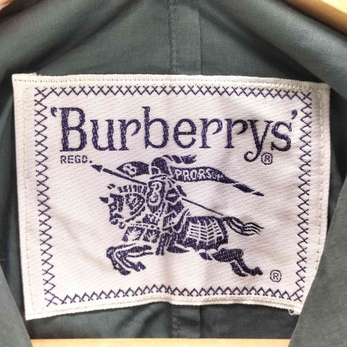 バーバリーズ BURBERRYS 80-90S OLD 英国製 玉蟲ブルー バルマカーン ステンカラー コート レディース