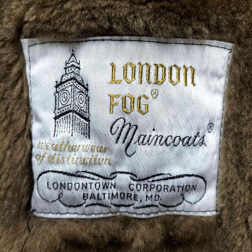 ロンドンフォグ LONDON FOG 80-90S OLD MADE IN UK 英国製 裏地ボア ライナ付き バルマカーン ステンカラー コート メンズ