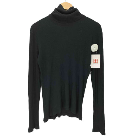 アニエスベーオム Agnes b.homme 90S OLD MADE IN FRANCE フランス製 サンライズ期 ハイネック コットン ブラック リブ ニット カットソー メンズ