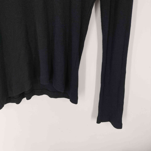 アニエスベーオム Agnes b.homme 90S OLD MADE IN FRANCE フランス製 サンライズ期 ハイネック コットン ブラック リブ ニット カットソー メンズ