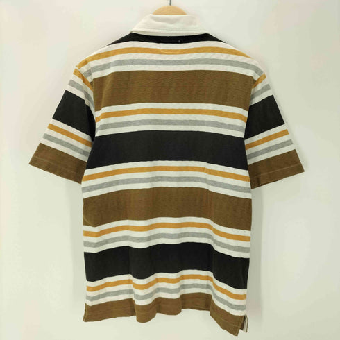 ステューシー Stussy 90-00S 白タグ OLD Sロゴ ピスタグ S/S ボーダー ラガー ポロ シャツ メンズ import:L