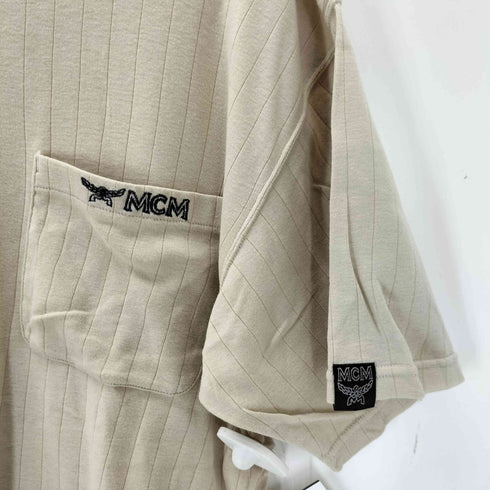エムシーエム MCM ロゴ刺しゅう ポケット付き クルーネックTシャツ メンズ LL