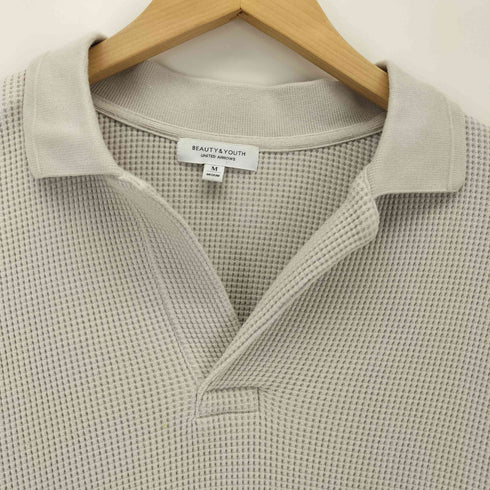 ビューティーアンドユースユナイテッドアローズ BEAUTY & YOUTH UNITED ARROWS BY サーマル ノーボタン ポロシャツ メンズ import:M