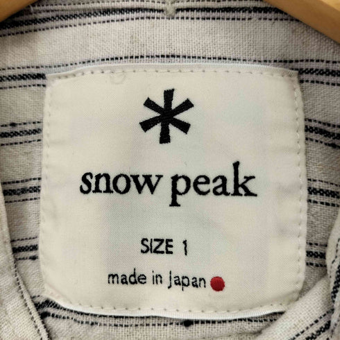 スノーピーク Snow Peak コットンリネン バンドカラーシャツ レディース JPN:1