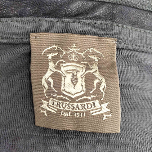 トラサルディ TRUSSARDI レザー切替 Vネック カットソー メンズ