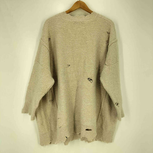 ザラ ZARA パイル地 ダメージ加工 Vネック ニット レディース import:S
