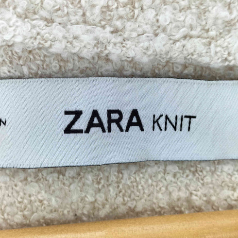 ザラ ZARA パイル地 ダメージ加工 Vネック ニット レディース import:S