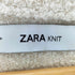 ザラ ZARA パイル地 ダメージ加工 Vネック ニット レディース import:S