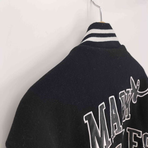 マークゴンザレス Mark Gonzales 両面 デザイン 刺繍 袖 レザー切替え スタジャン メンズ import:S