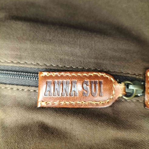 アナスイ ANNA SUI シグネチャー レザー切替キャンバストートバッグ レディース