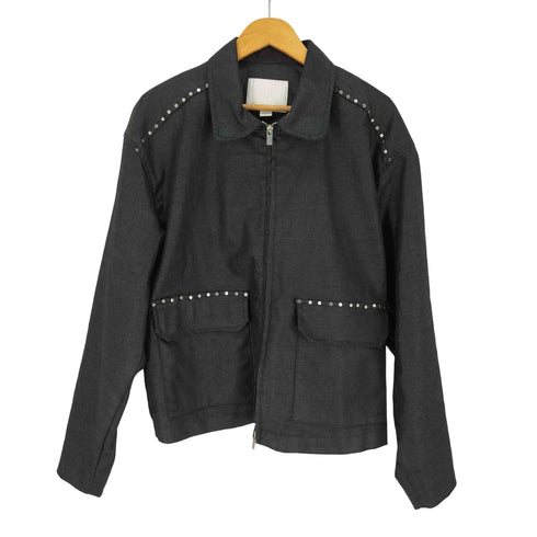ザラ ZARA ボクシーフィットスタッズジャケット メンズ import:L