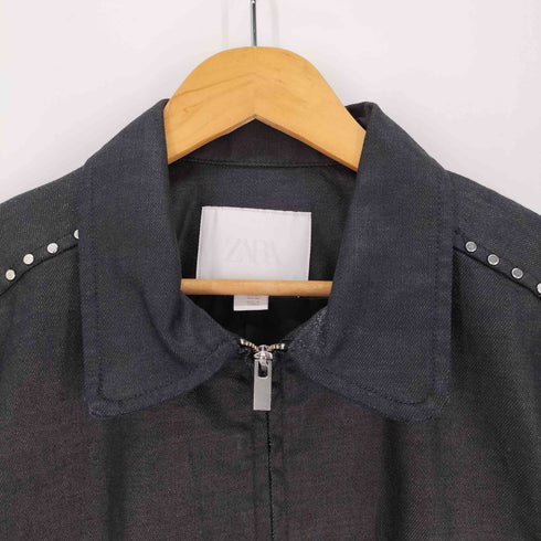 ザラ ZARA ボクシーフィットスタッズジャケット メンズ import:L