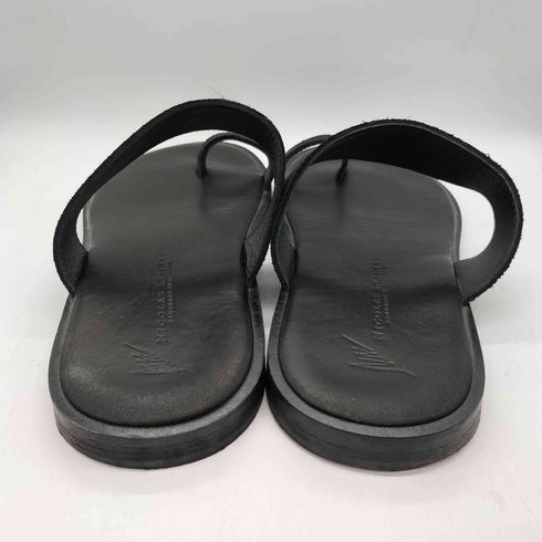 スティーブンアラン Steven Alan NICOLAS LAINAS 別注 STRP SANDALS スエード レザー サムリング ブラック サンダル メンズ 41