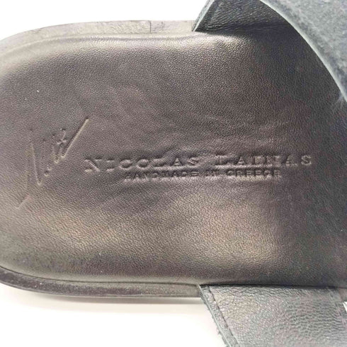 スティーブンアラン Steven Alan NICOLAS LAINAS 別注 STRP SANDALS スエード レザー サムリング ブラック サンダル メンズ 41