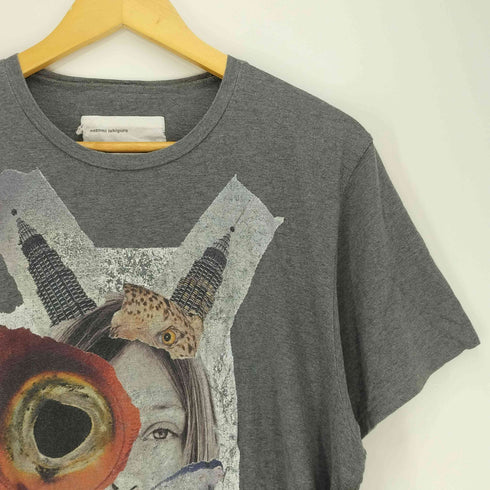 ノゾミイシグロ NOZOMI ISHIGURO コラージュプリント クルーネックTシャツ レディース ONE SIZE