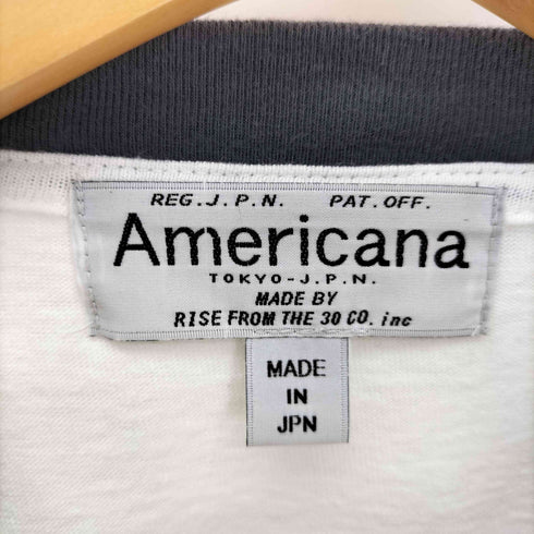 アメリカーナ Americana 両面プリント リンガー Tシャツ レディース