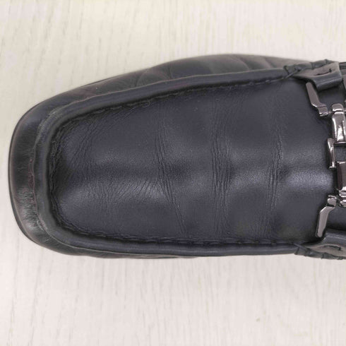 バーバリーロンドン BURBERRY LONDON 日本製 スクエアトゥ レザー ビット ローファー レディース JPN:24