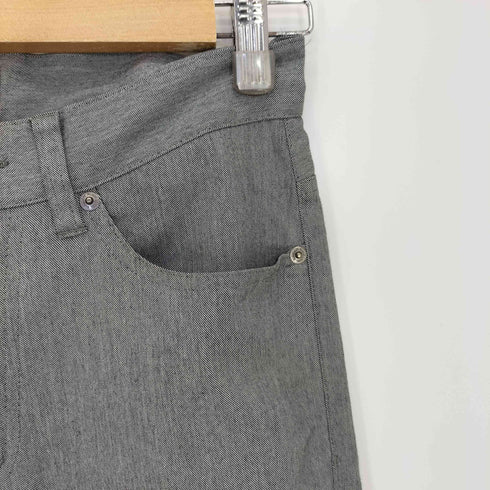 バーバリーブラックレーベル BURBERRY BLACK LABEL バックロゴパッチ ジッパーフライ ストレートパンツ レディース JPN:67-70