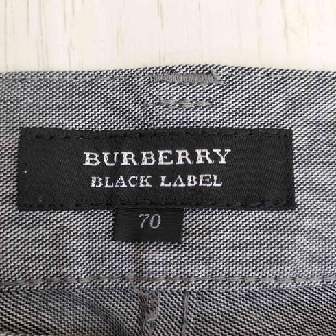 バーバリーブラックレーベル BURBERRY BLACK LABEL バックロゴパッチ ジッパーフライ ストレートパンツ レディース JPN:67-70